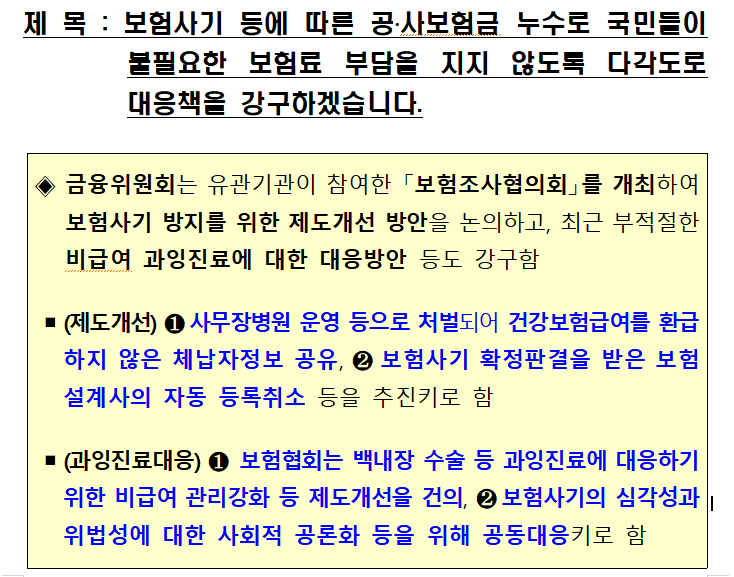 금융당국과 보험업계의 비급여 항목 관리 방안 시행 6 image 32