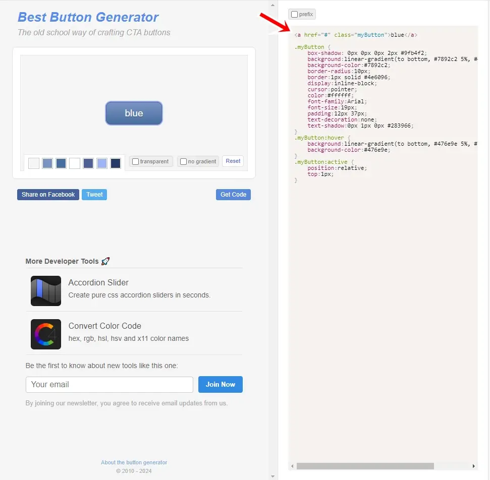 워드프레스 버튼 만드는 법(구텐베르크 블록, 사용자정의, 플러그인 활용) 9 Button Generator 코드 받기