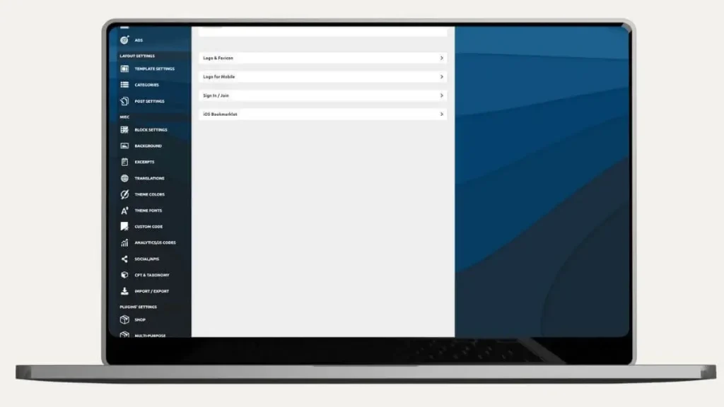 워드프레스 뉴스페이퍼 테마 리뷰 : 콘텐츠 사이트에 최적화된 테마 6 NEWSPAYPER Theme Panel