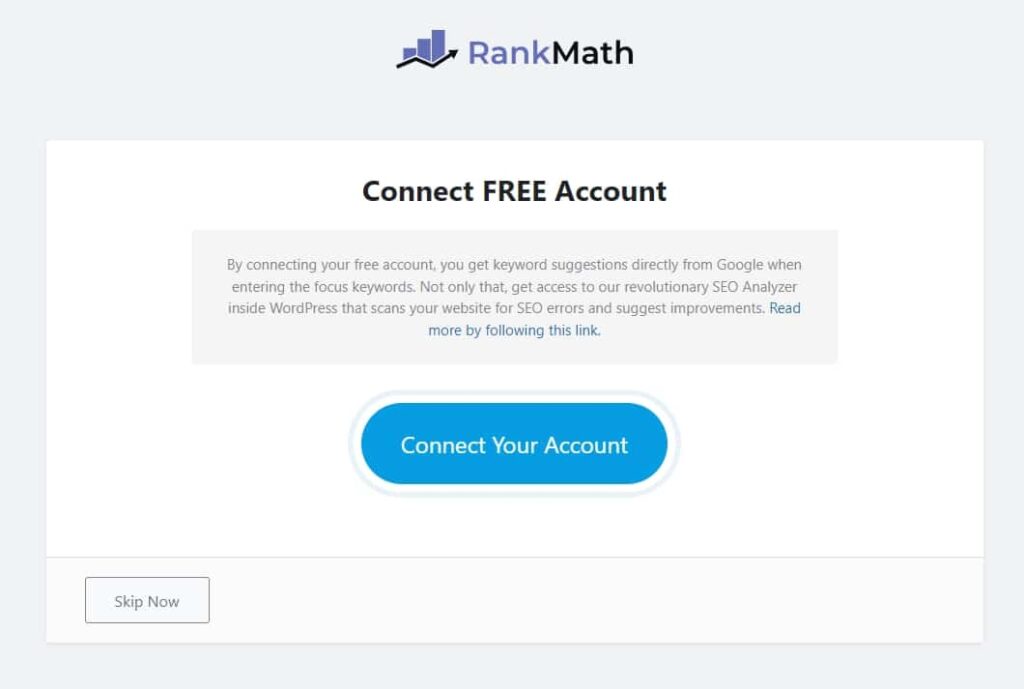 Rank Math 사용법(2025년) 13 Rank Math 설치 마법사 계정연결