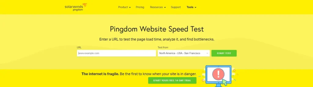 워드프레스 이미지 데이터 최적화 방법 11 Pingdom Website Speed Test