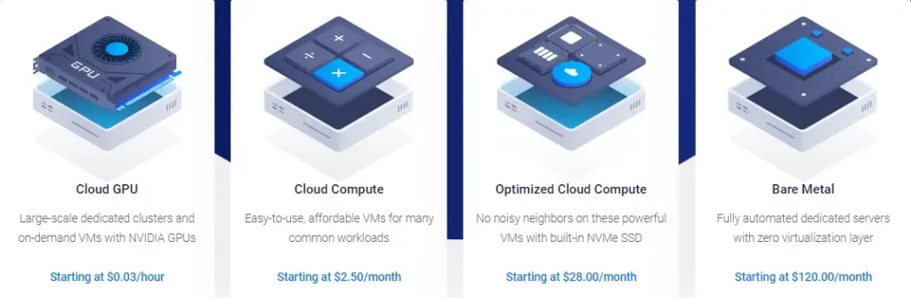벌쳐 웹 호스팅 리뷰(2024년) 19 vultr service items